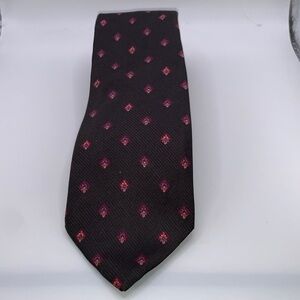 Courchevel Brown and maroon Italian Silk tie